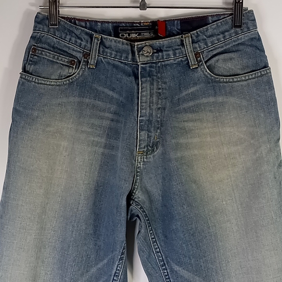 QuikSilver Regular Fit Straight Leg Blue Jeans Size 30x32 - Picture 6 of 16